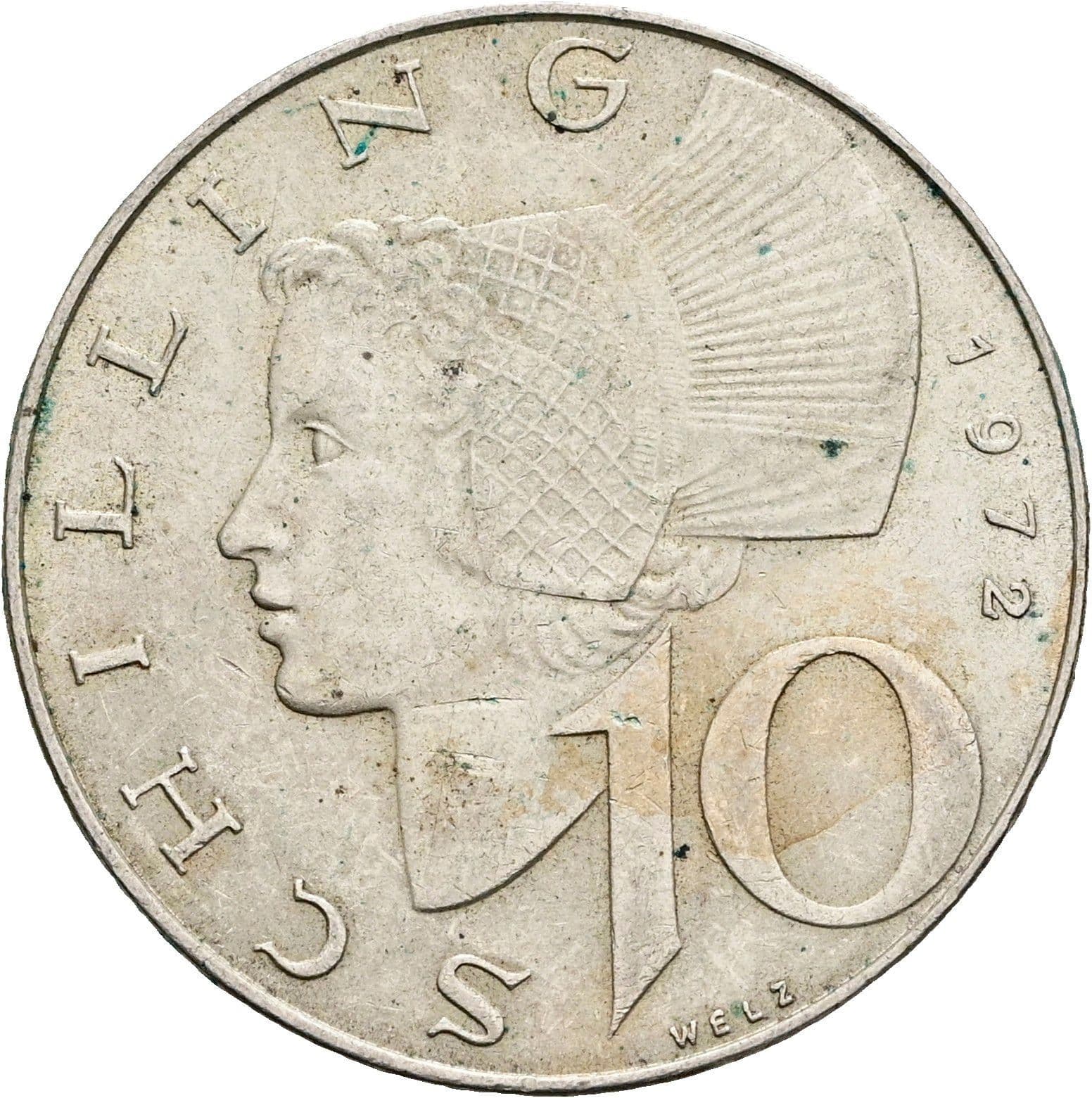 10 Schilling 1972 – Vorderseite
