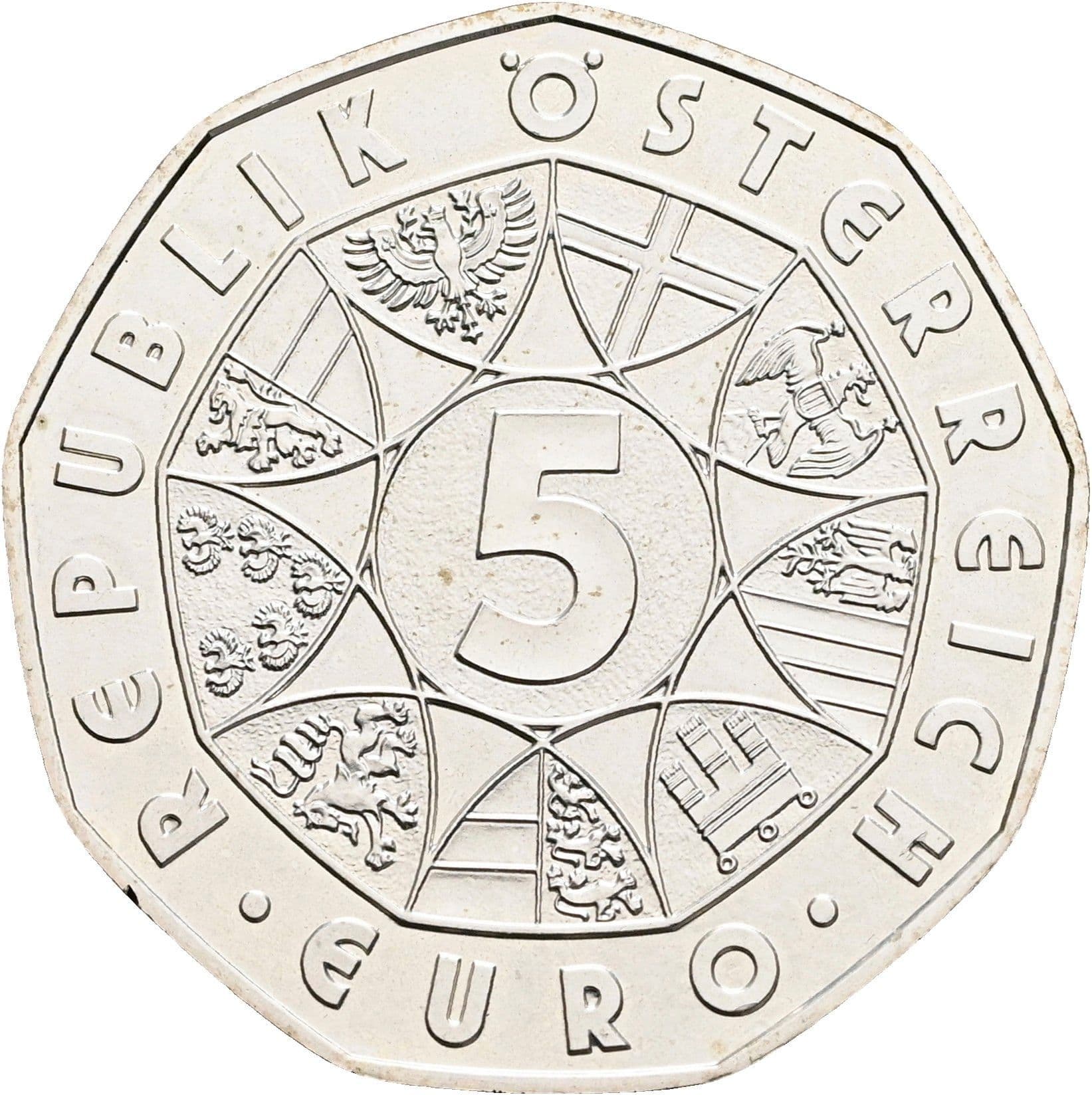 5 Euro 2010 – Rückseite
