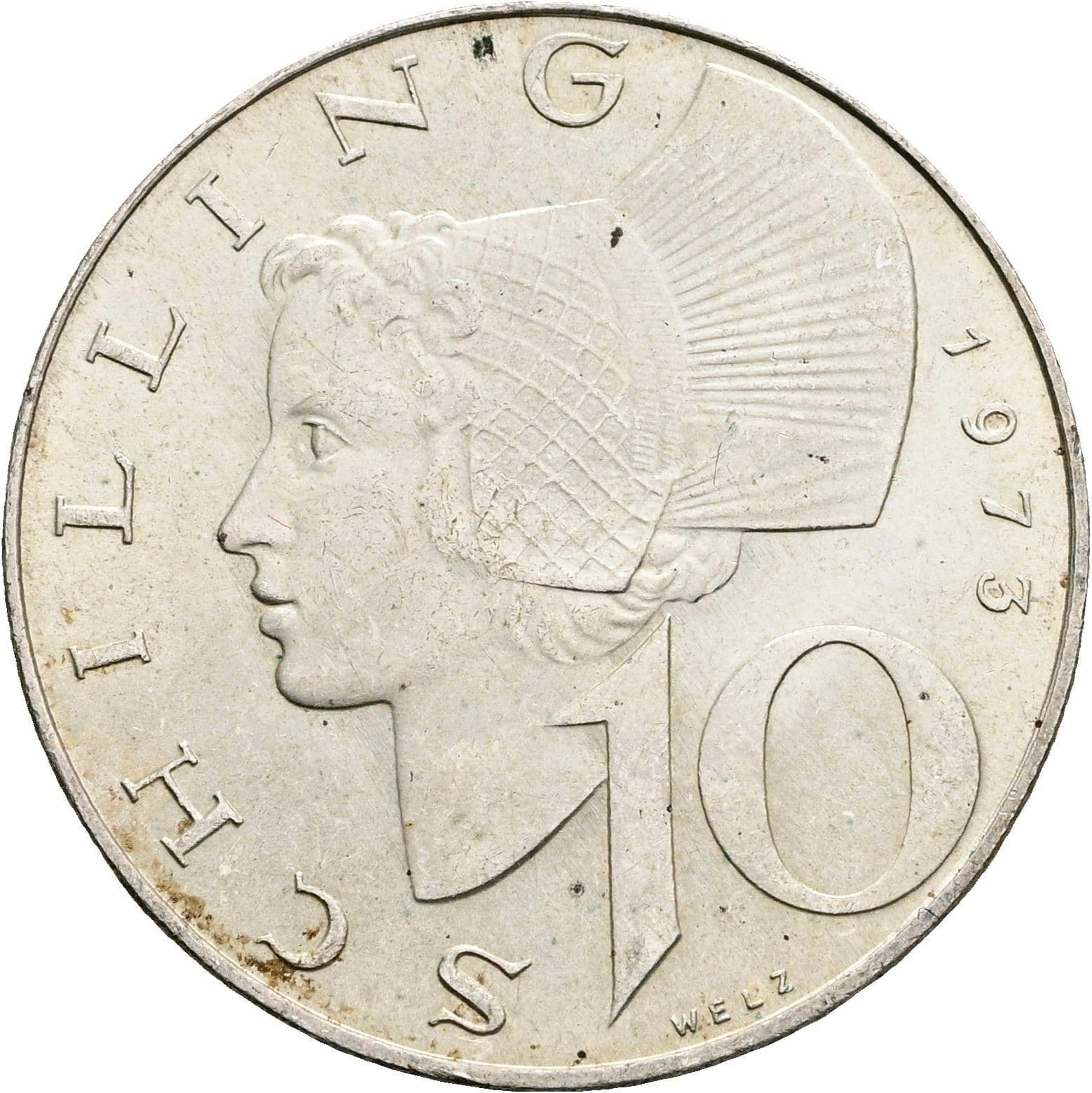 10 Schilling 1973 – Vorderseite