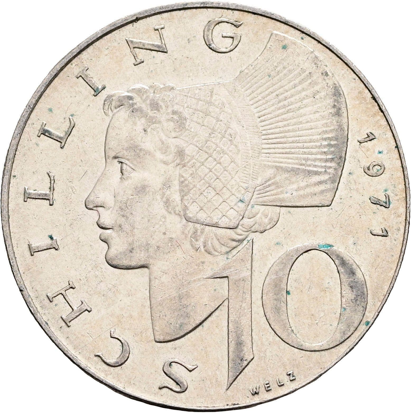 10 Schilling 1971 – Vorderseite