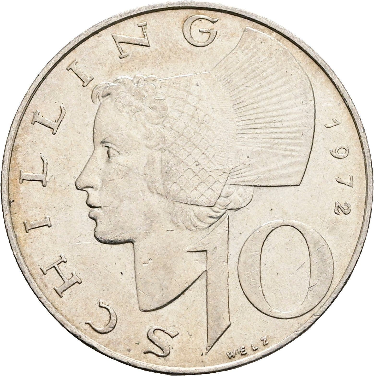 10 Schilling 1972 – Vorderseite