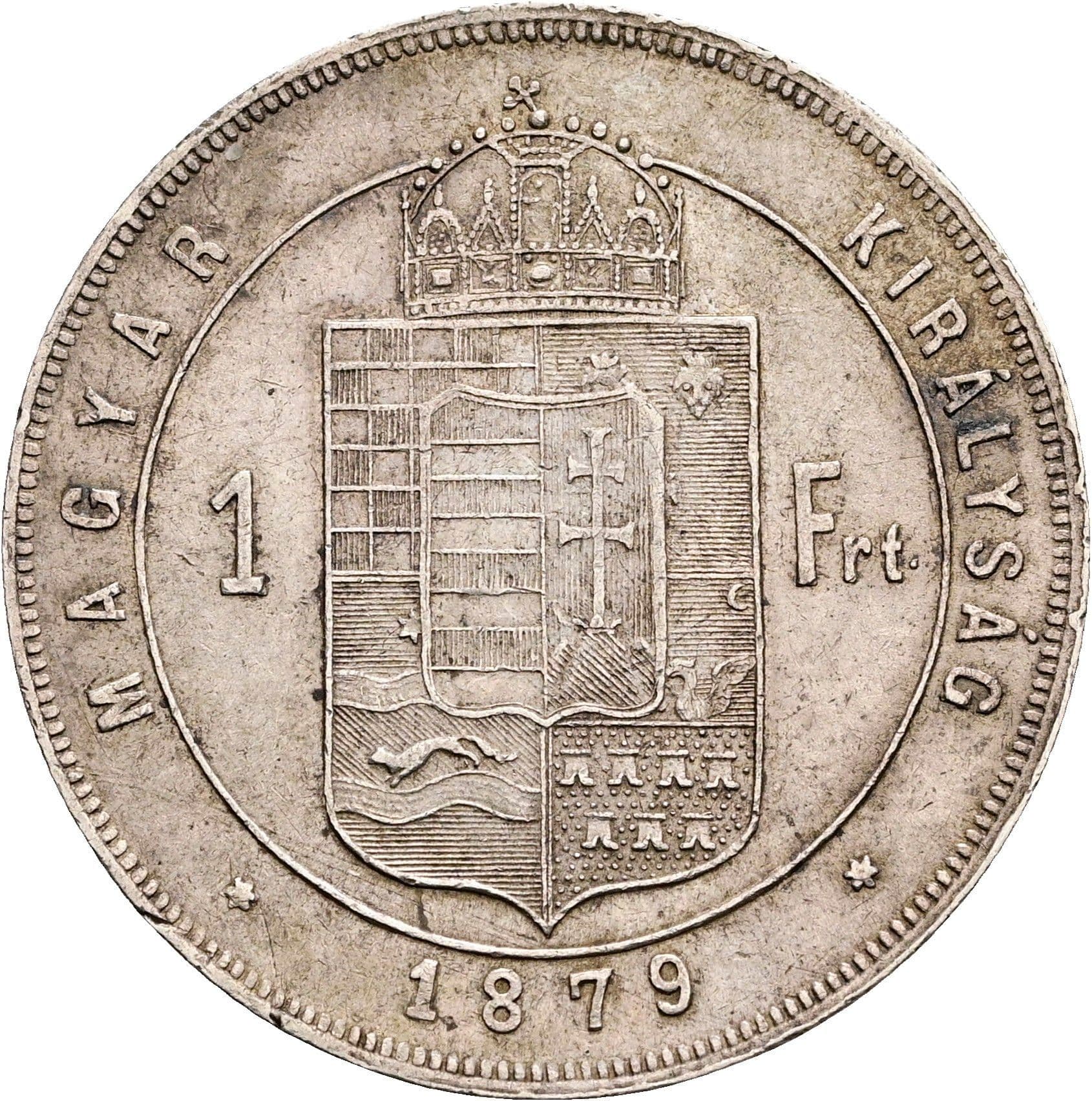 1 Forint Franz Joseph I. 1848-1916 1879 KB – Rückseite