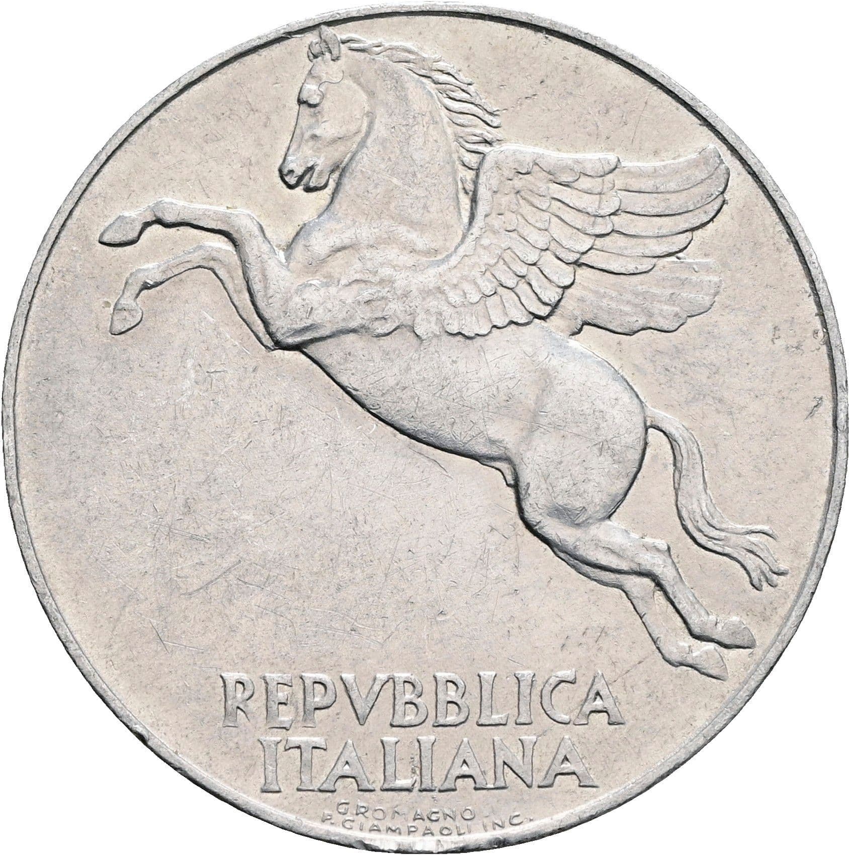 10 Lire 1948 – Rückseite