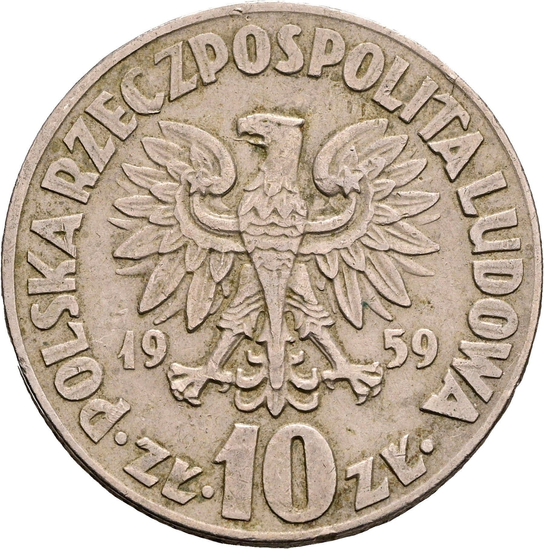 10 Zlotych 1959 – Rückseite