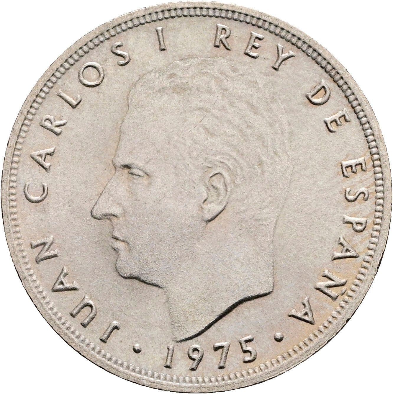 5 Pesetas 1975 – Vorderseite