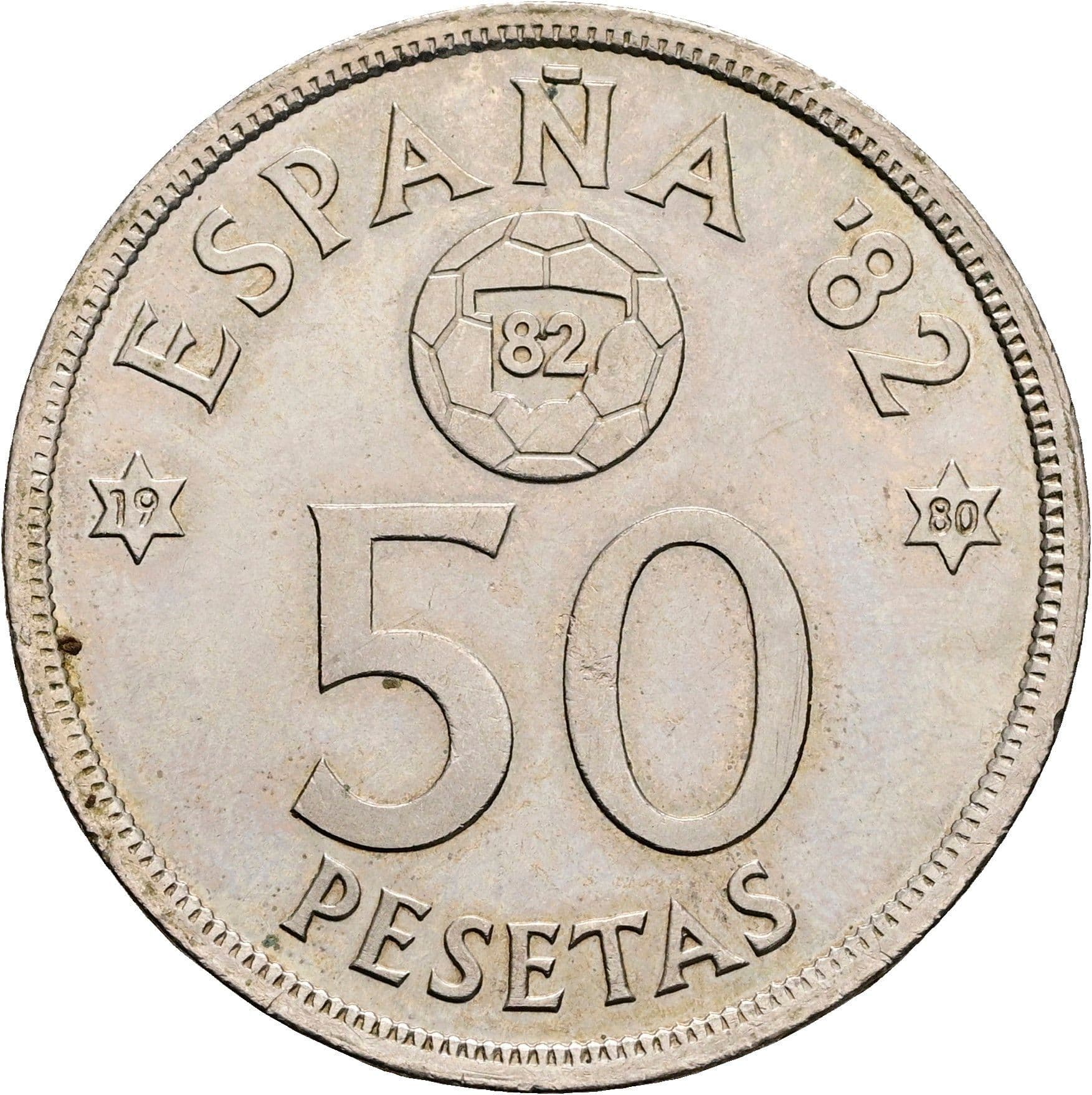 50 Pesetas 1980 – Rückseite