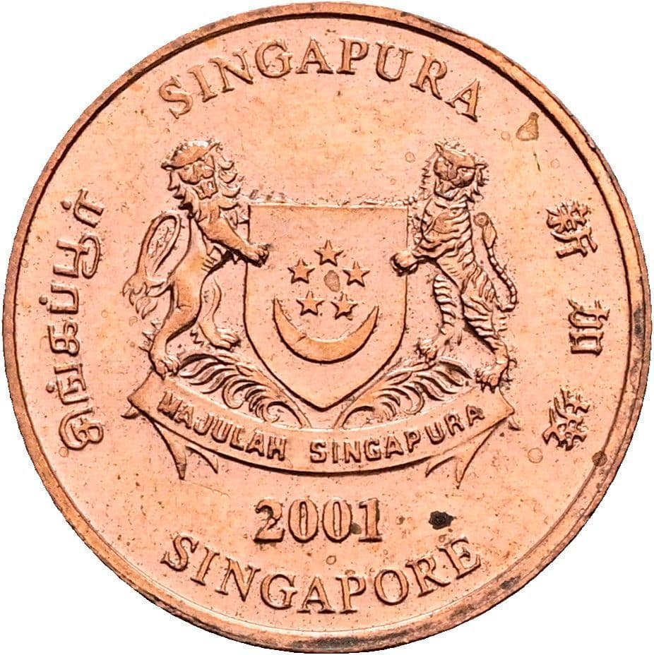 1 Cent 2001 – Rückseite