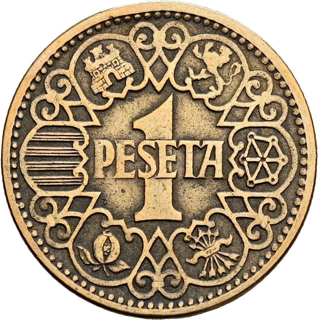 1 Peseta 1944 – Vorderseite
