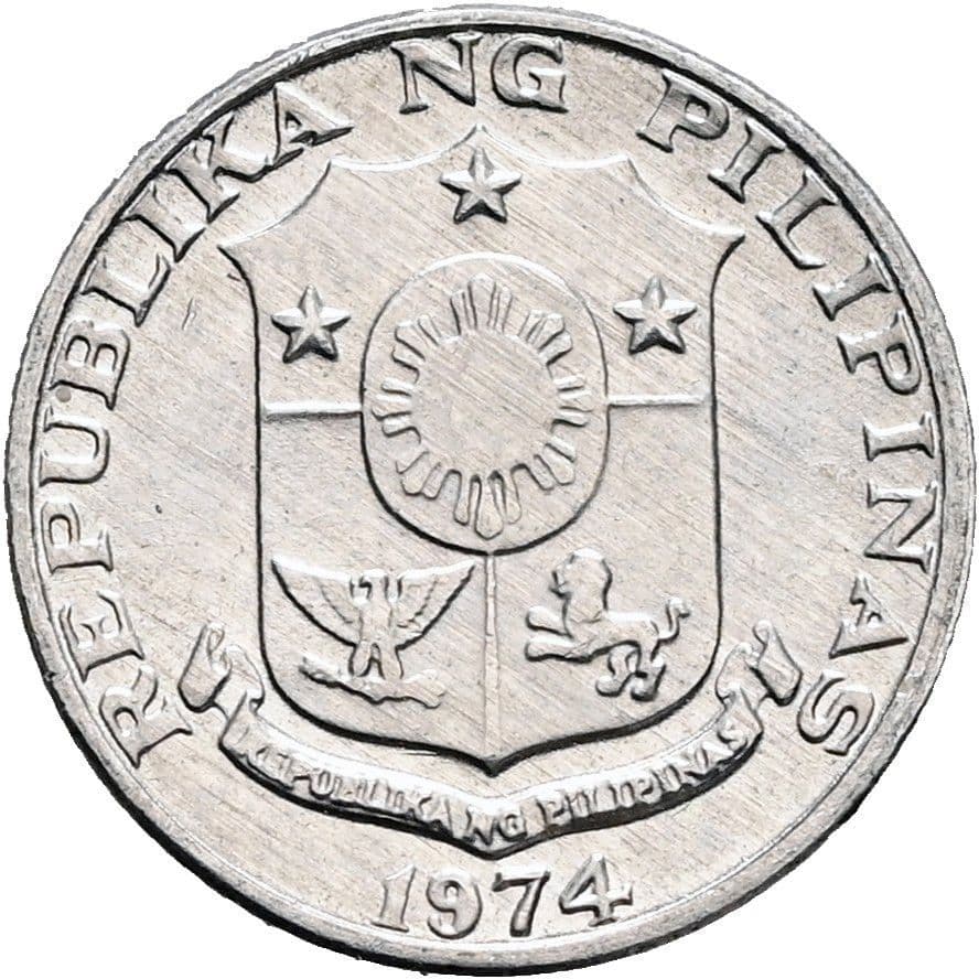 1 Sentimo 1974 – Rückseite