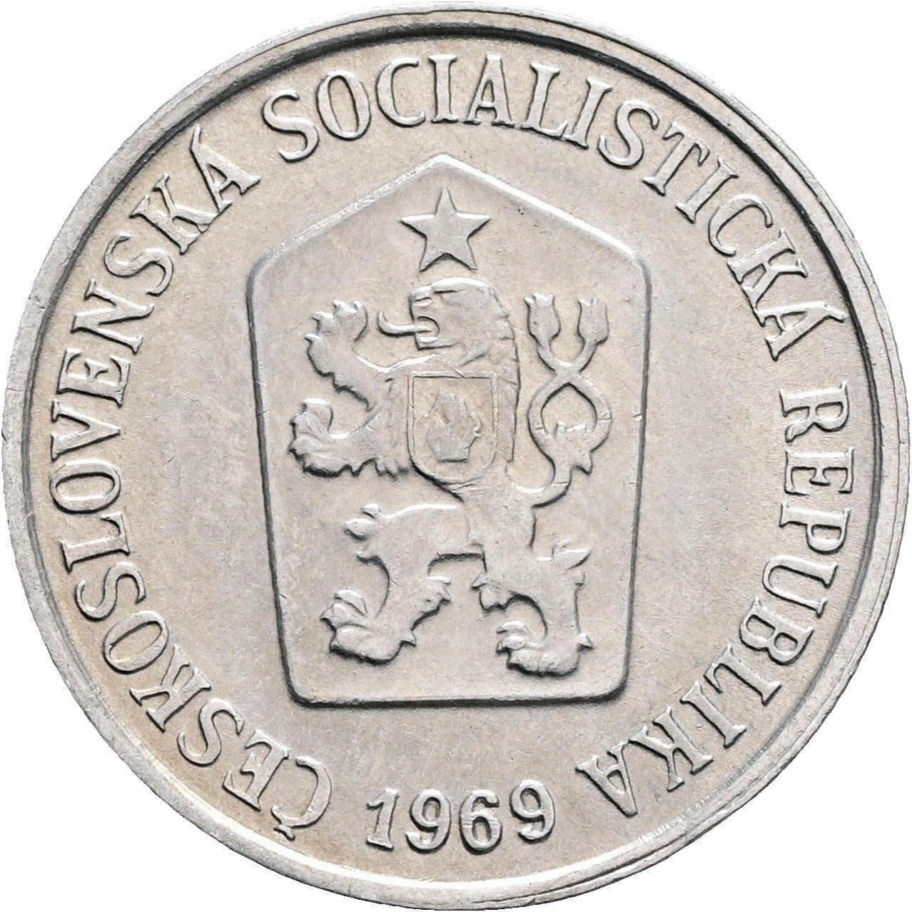 10 Haleru 1969 – Rückseite