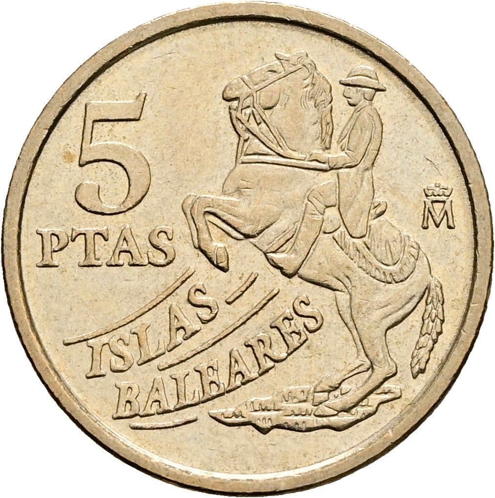 5 Pesetas 1997 – Vorderseite