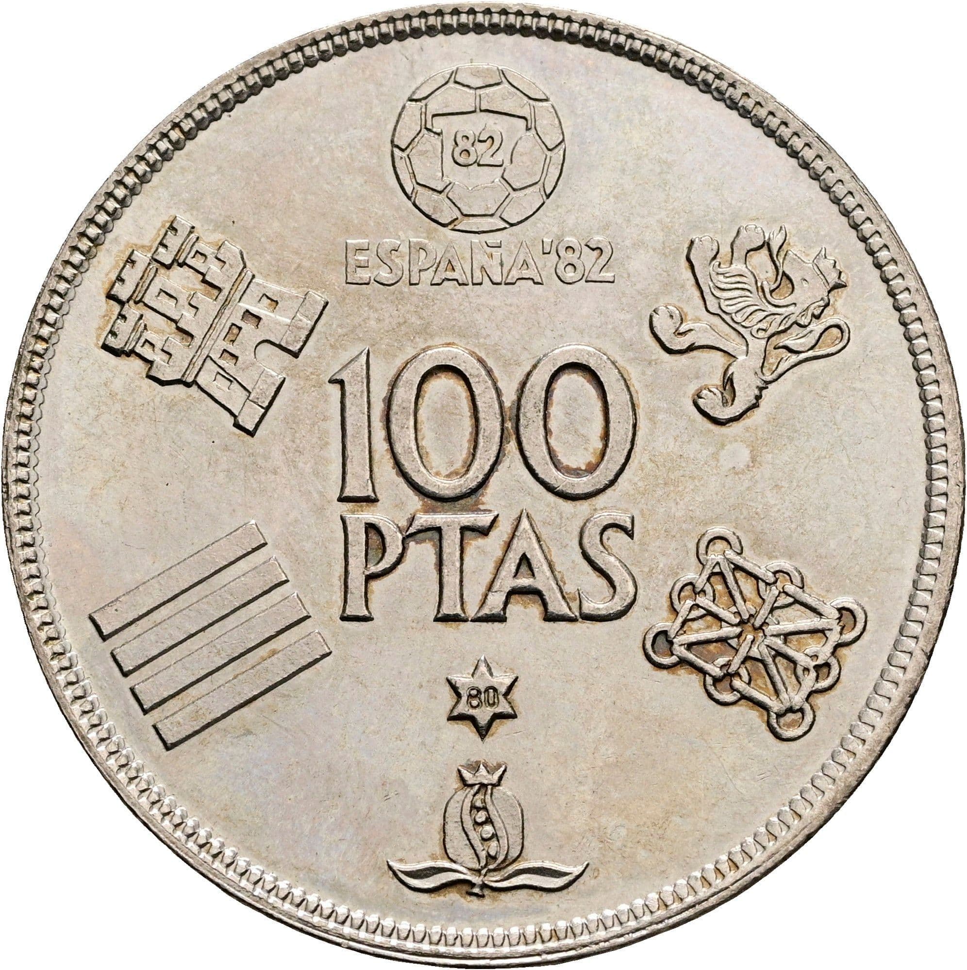 100 Pesetas 1980 – Rückseite