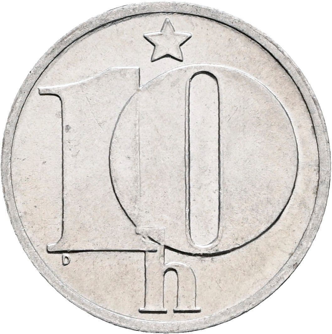 10 Haleru 1982 – Vorderseite