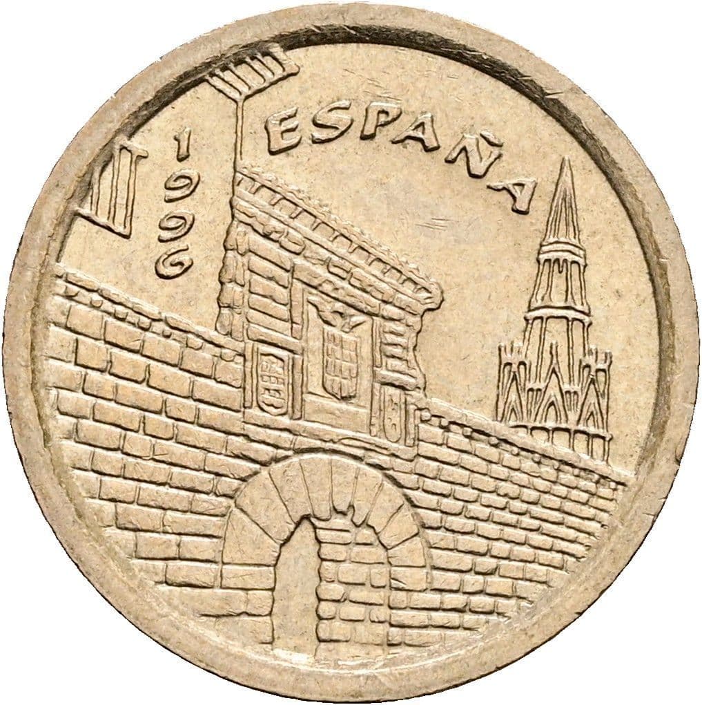 5 Pesetas 1996 – Rückseite