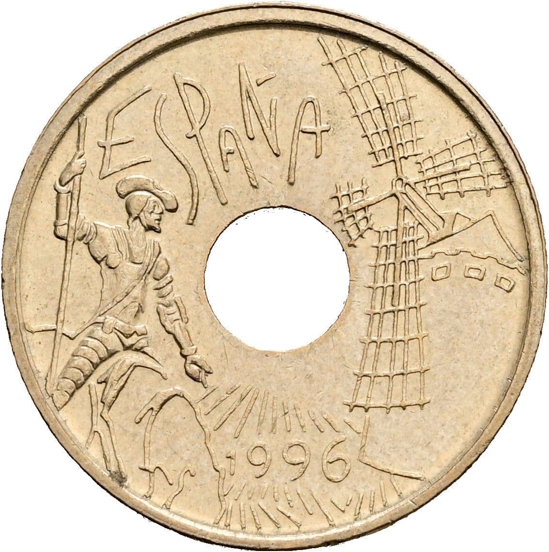 25 Pesetas 1996 – Rückseite