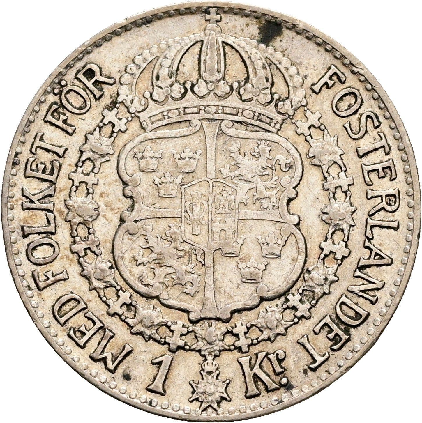 1 Krona Gustaf V. 1907-1950 1940 – Rückseite