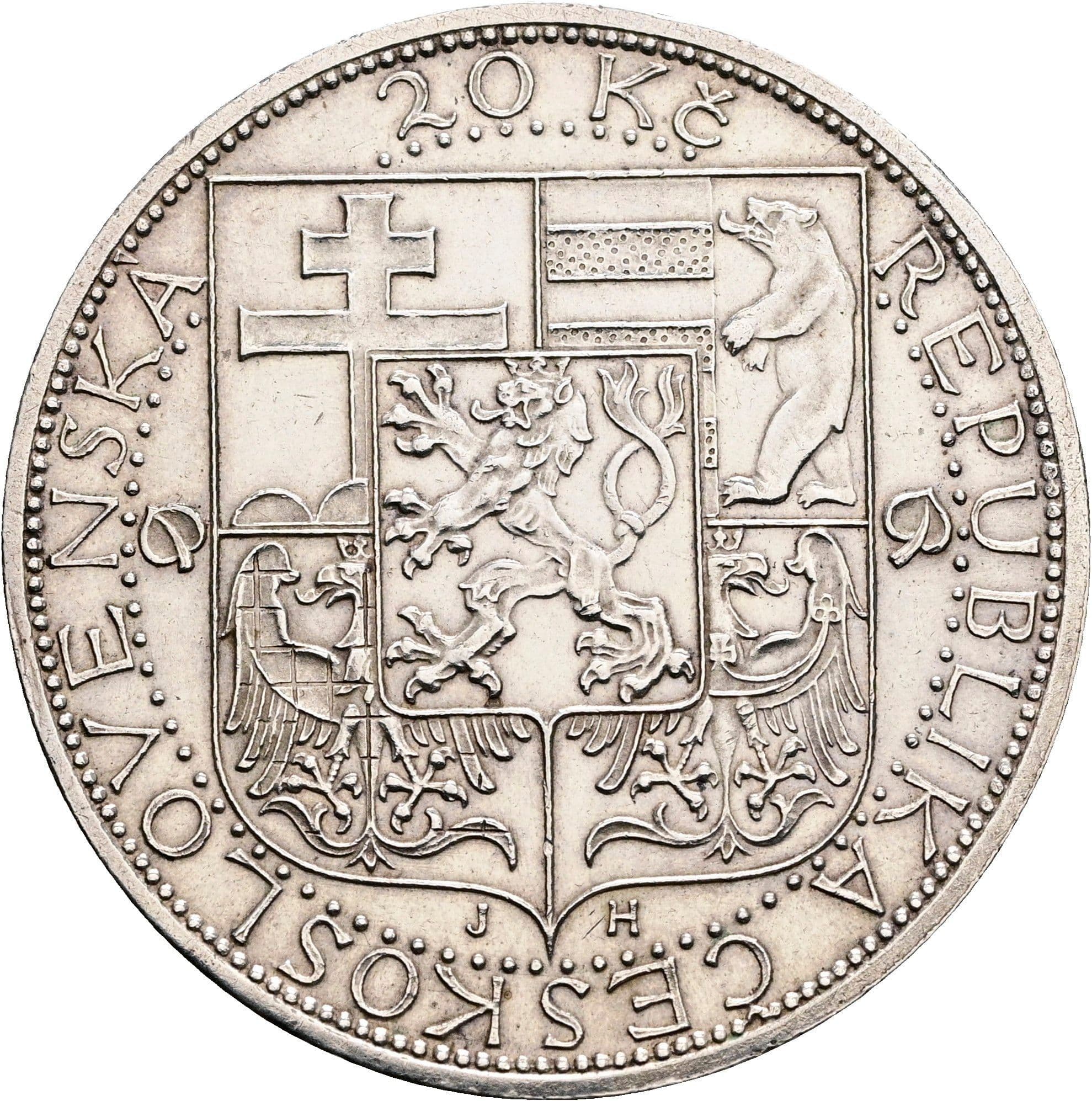 20 Korun 1937 – Rückseite