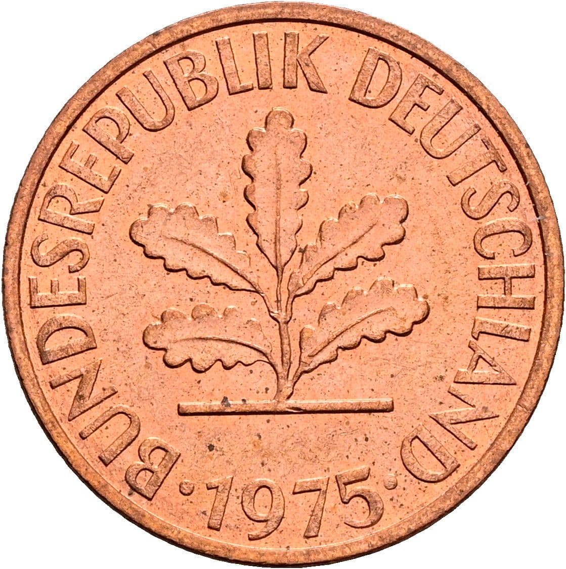 2 Pfennig 1975 D – Rückseite