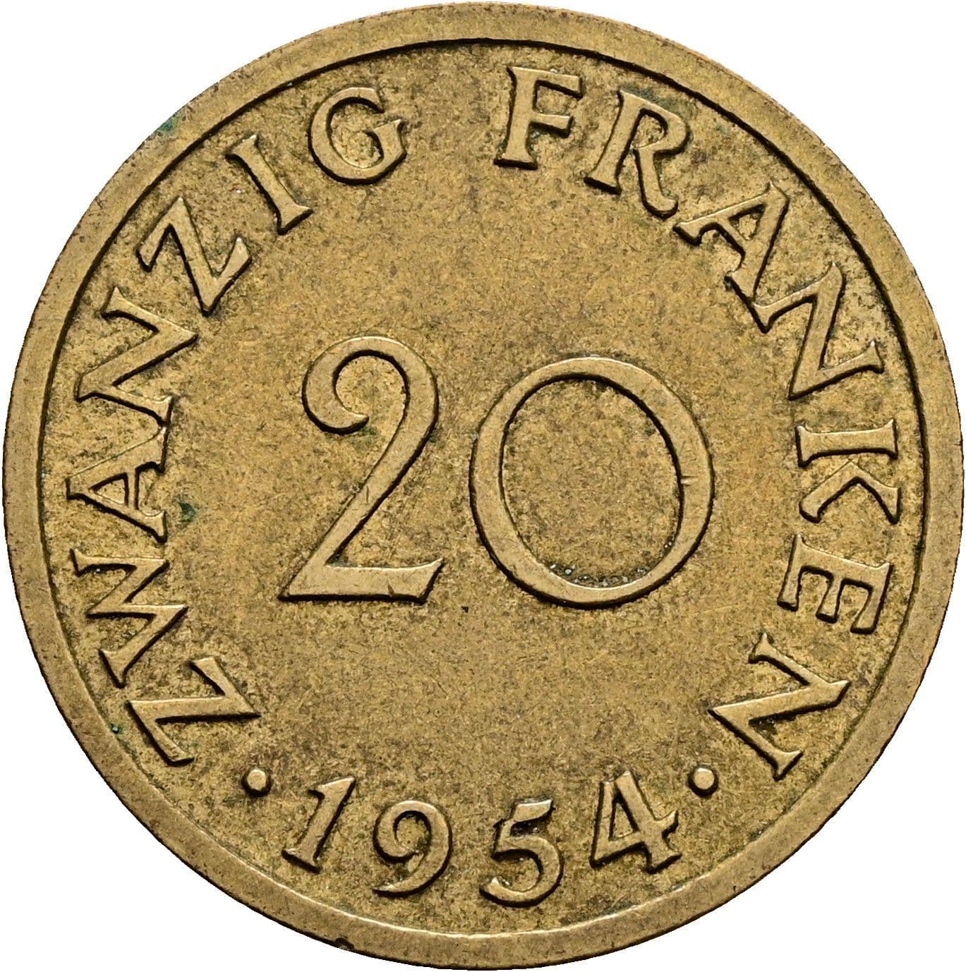 20 Franken 1954 – Vorderseite