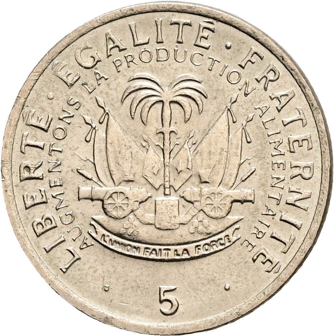5 Centimes 1975 – Rückseite