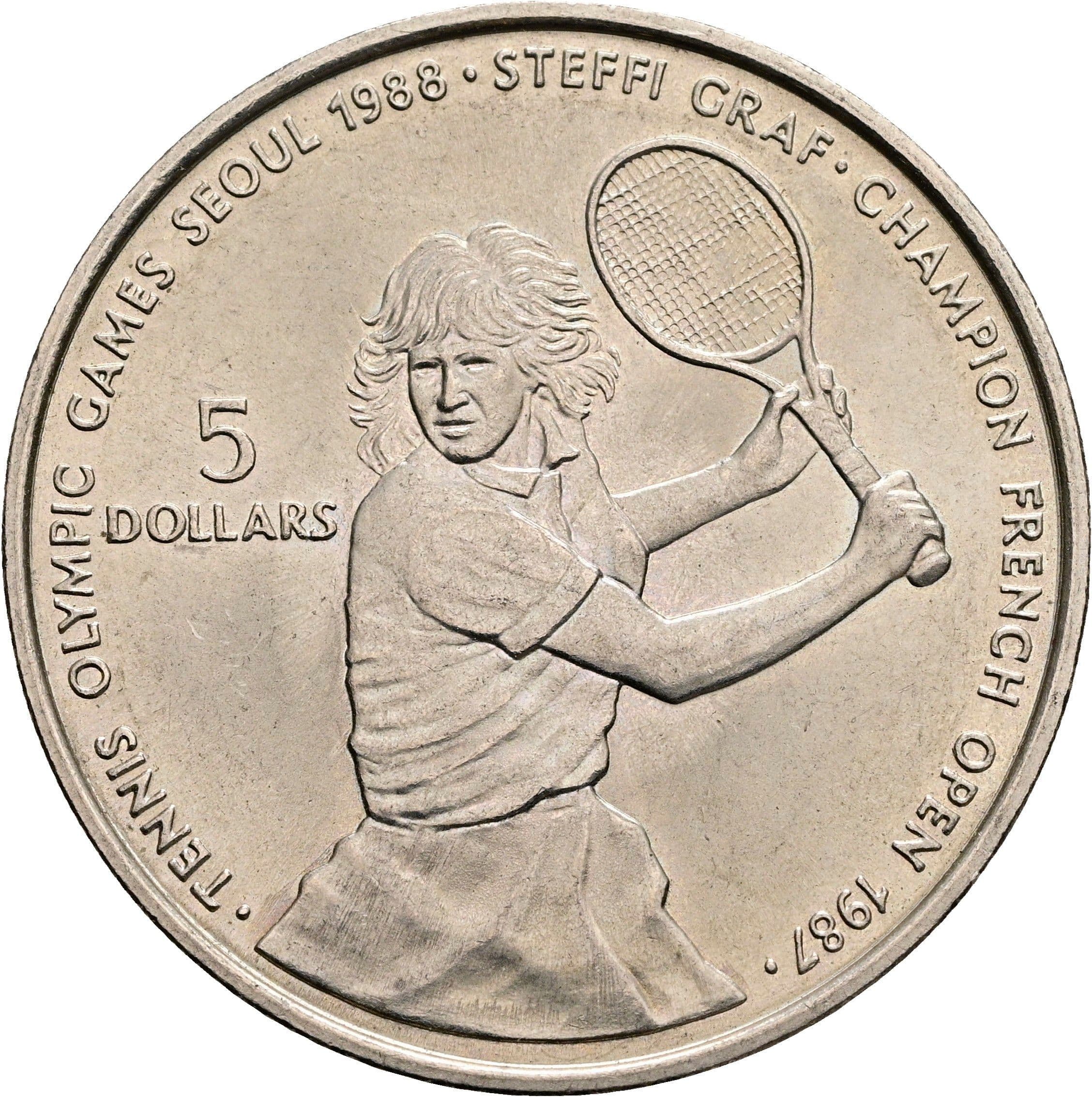 5 Dollars 1987 – Vorderseite