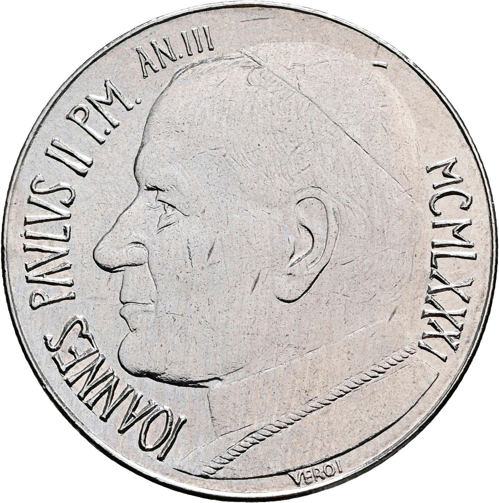 100 Lire Papst Johannes Paul II. 1978-2005 3/1981 – Vorderseite