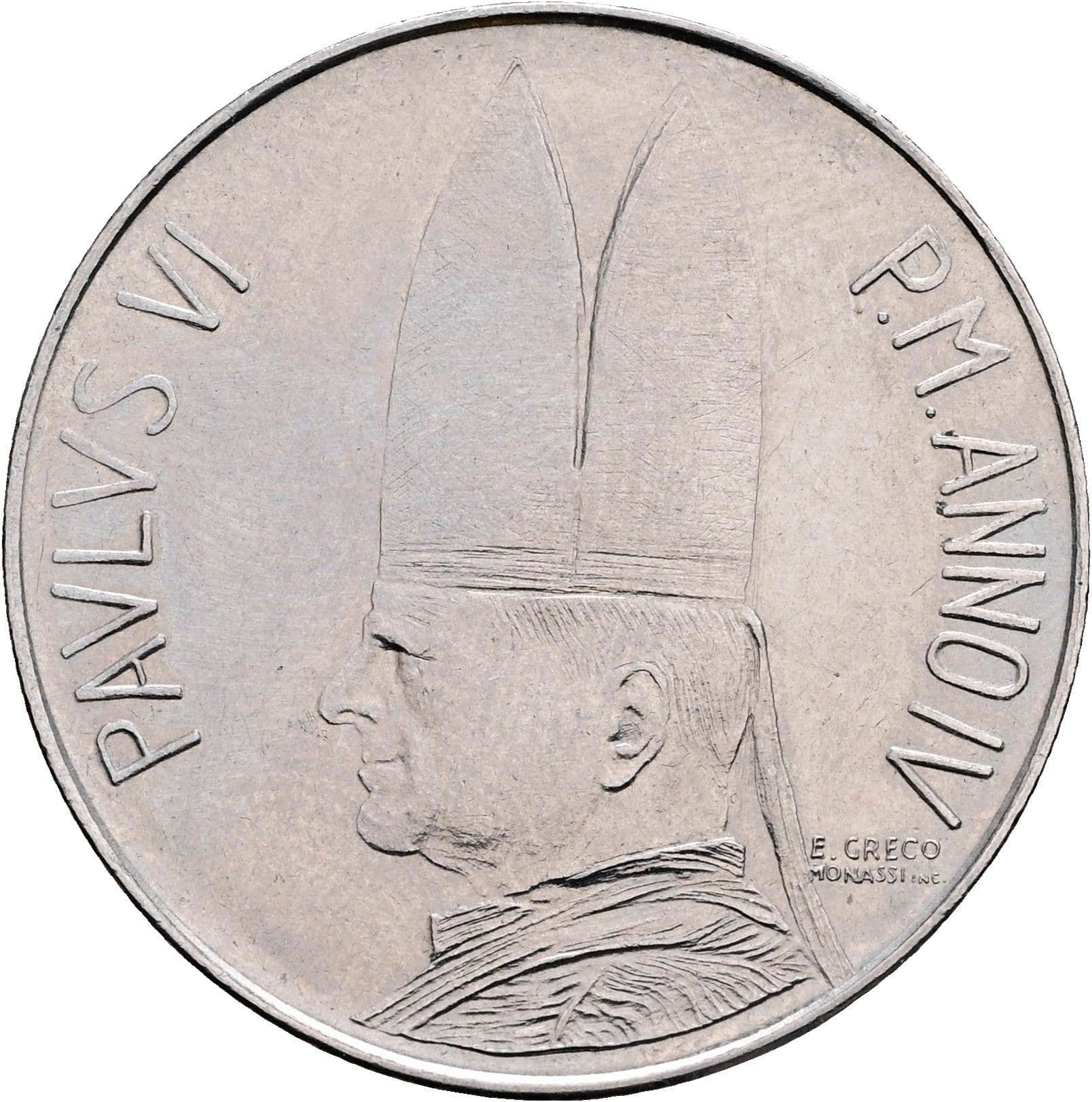 100 Lire Papst Paul VI. 1963-1978 4/1966 – Vorderseite