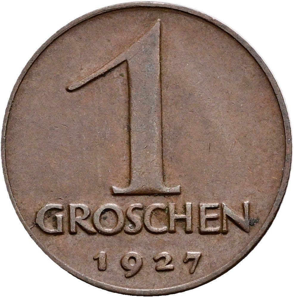 1 Groschen 1927 – Vorderseite