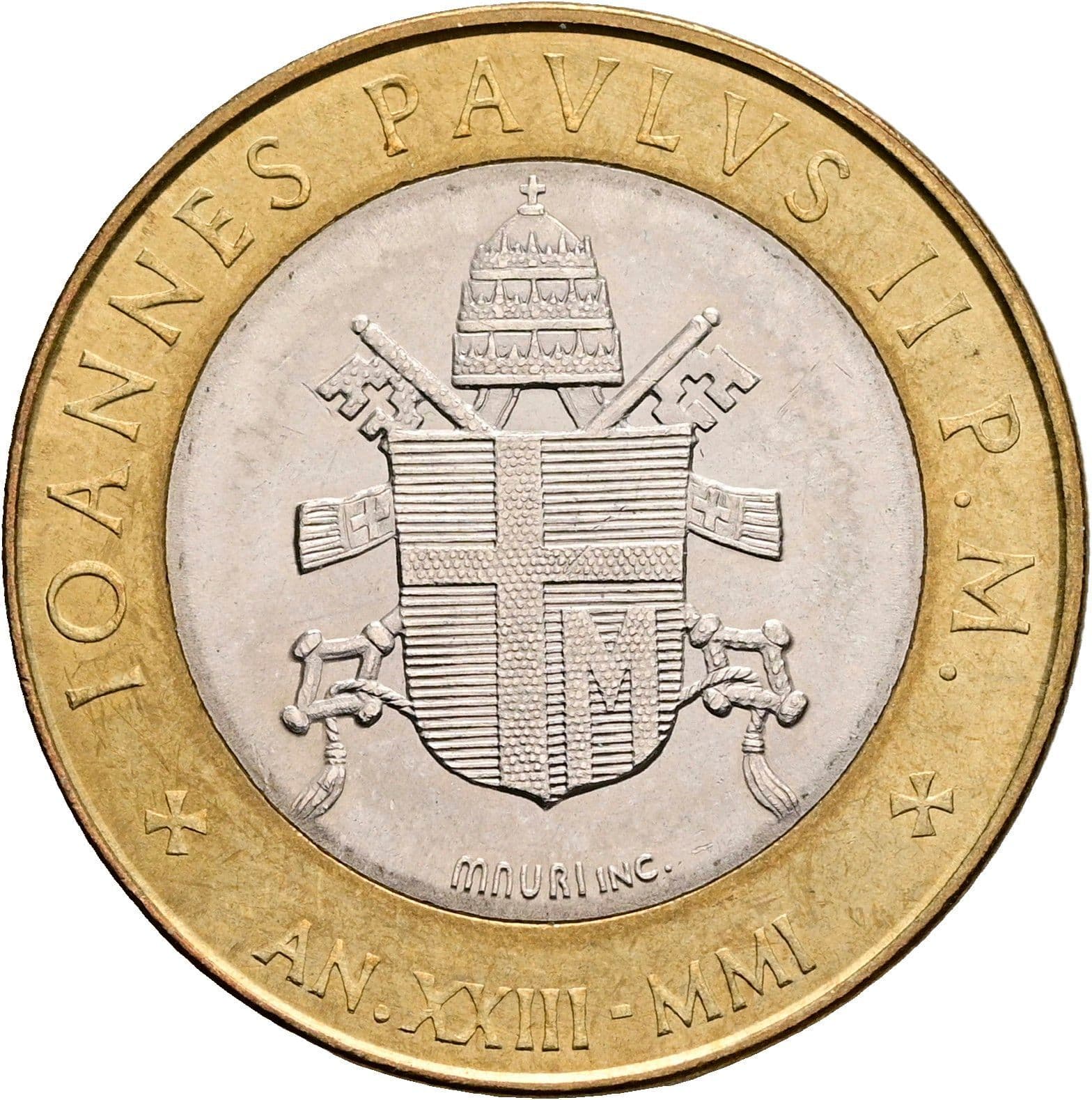 1000 Lire Papst Johannes Paul II. 1978-2005 23/2001 – Rückseite