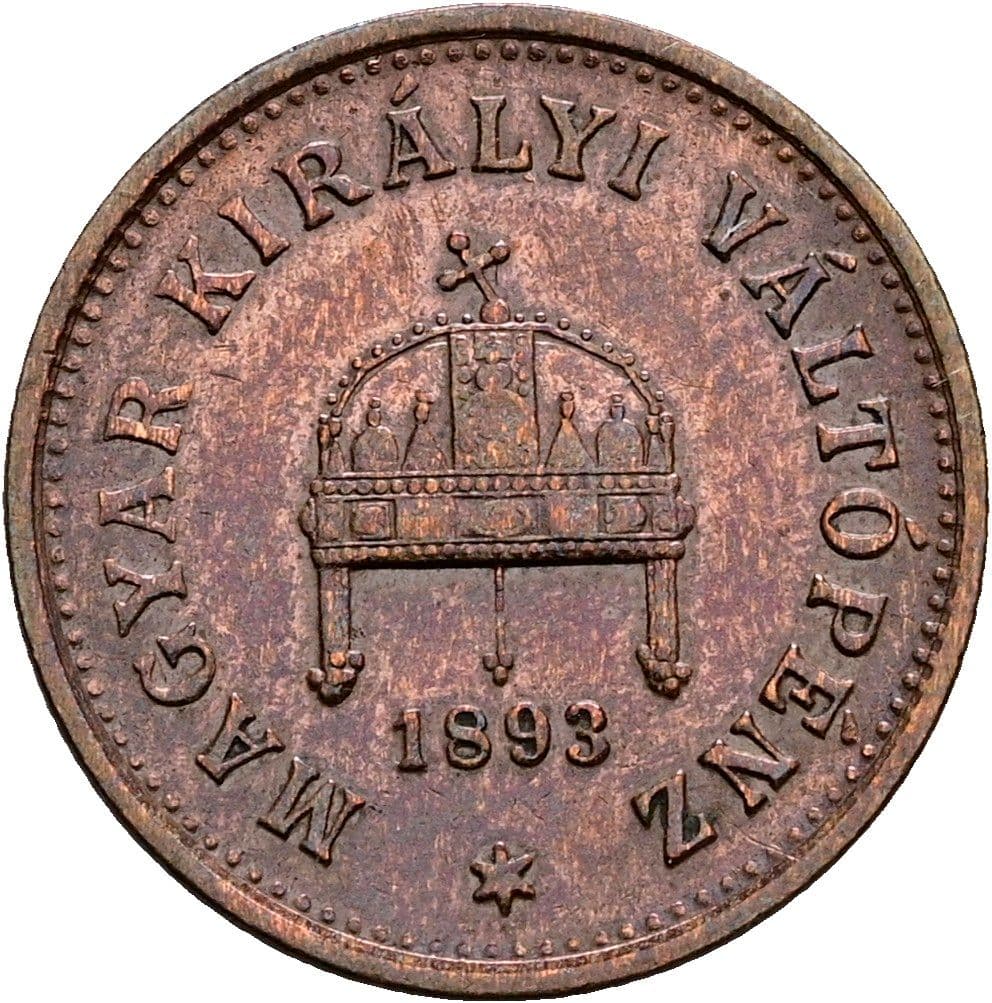 1 Filler Franz Joseph I. 1848-1916 Kremnitz 1893 KB – Rückseite