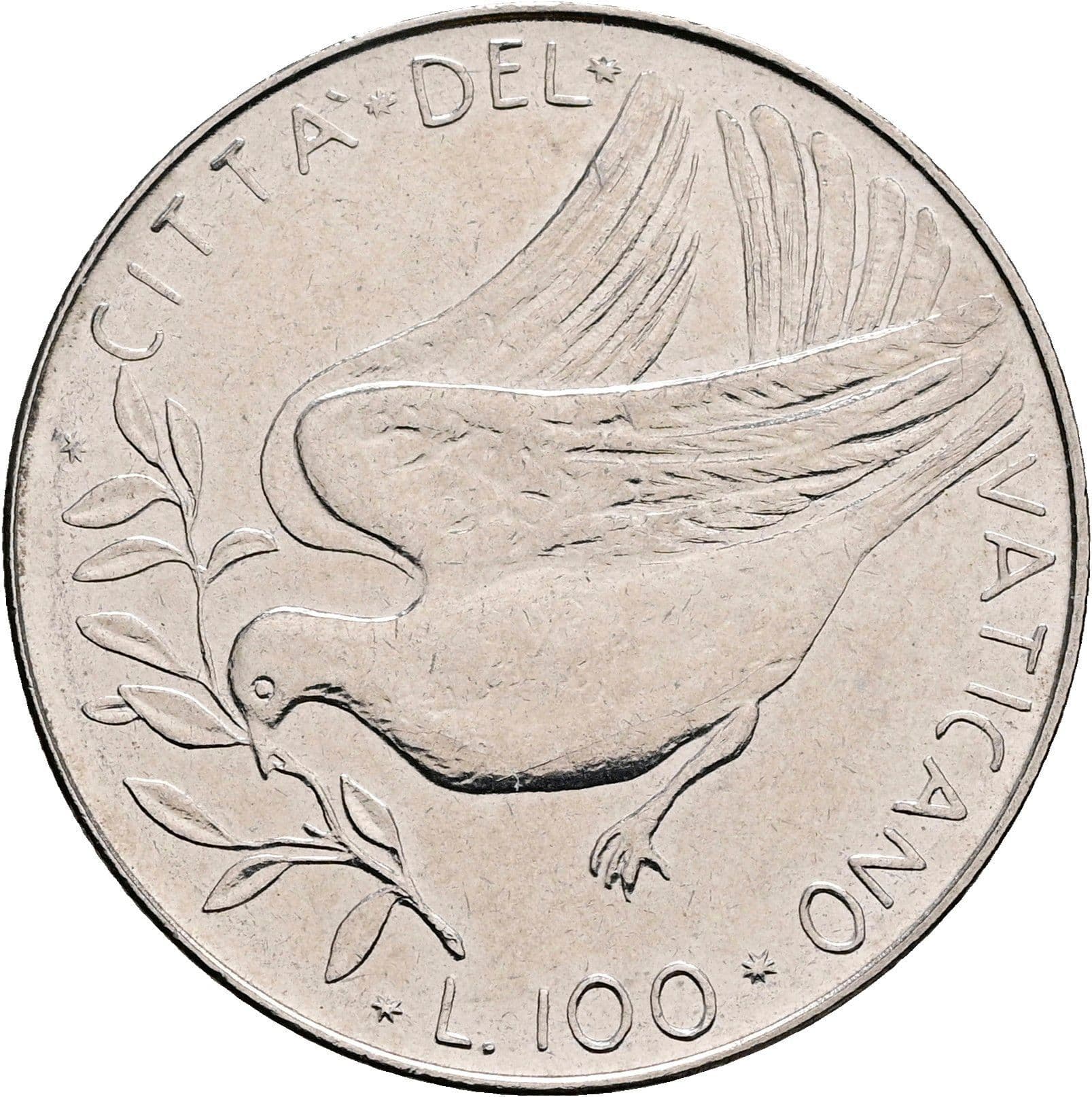 100 Lire Papst Paul VI. 1963-1978 1970 – Vorderseite