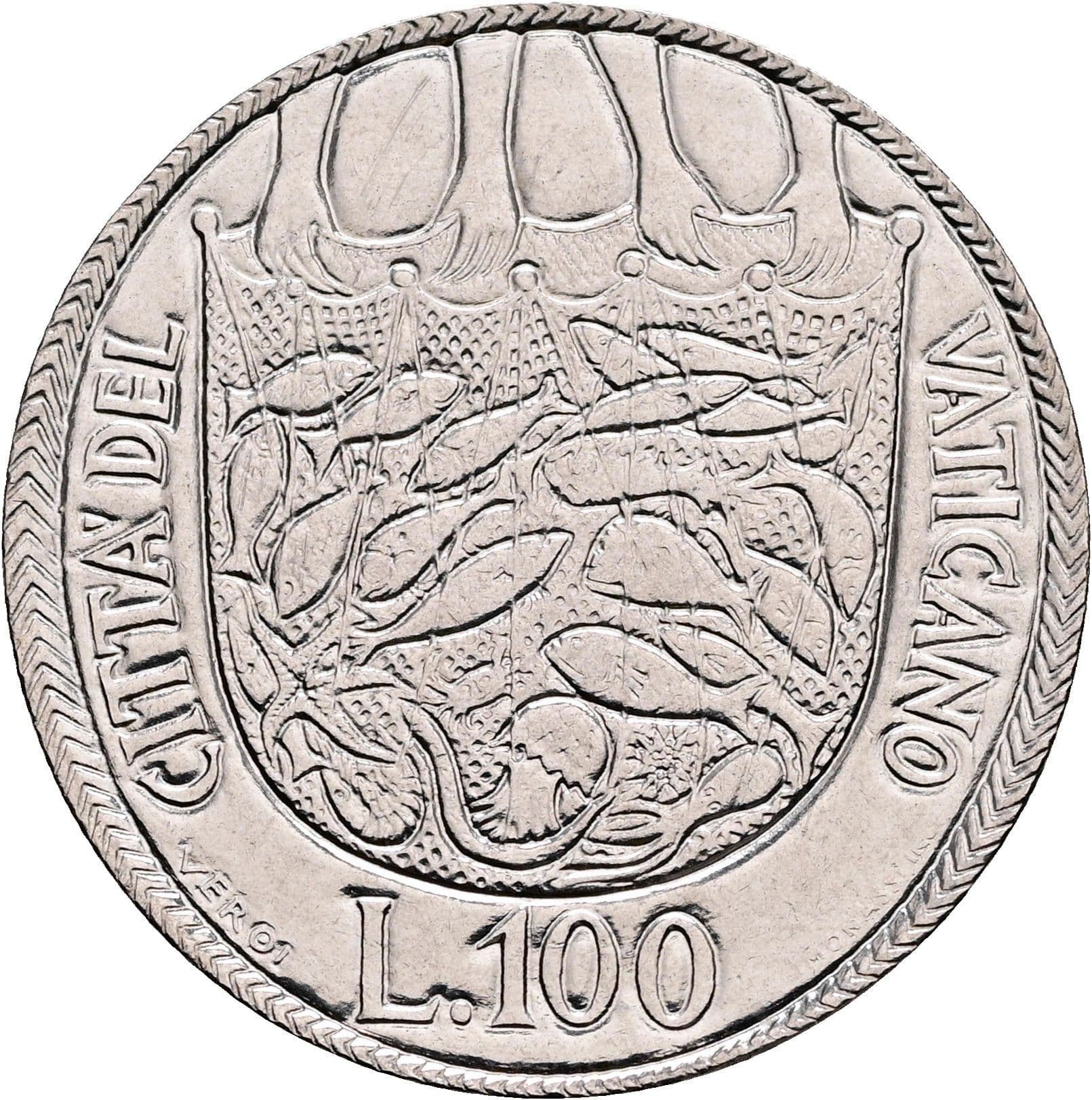100 Lire Papst Paul VI. 1963-1978 1975 – Vorderseite