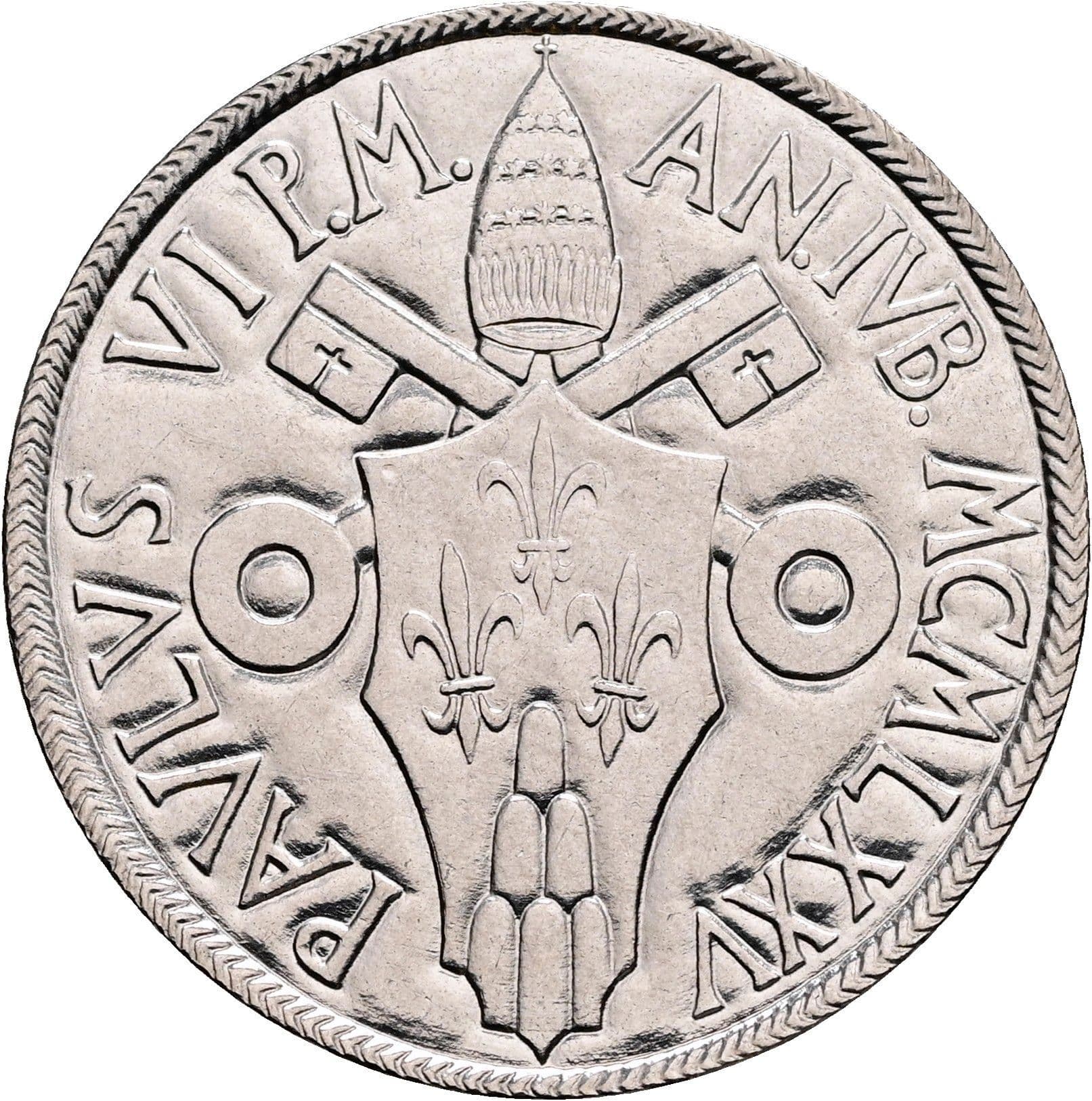 100 Lire Papst Paul VI. 1963-1978 1975 – Rückseite