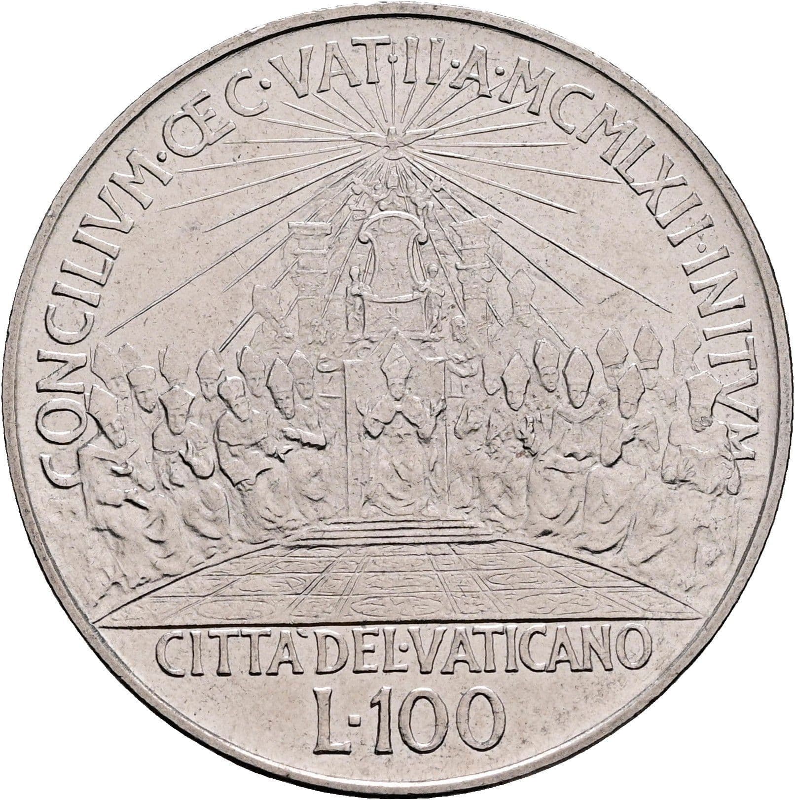 100 Lire Papst Johannes XXIII. 1958-1963 4/1962 – Rückseite