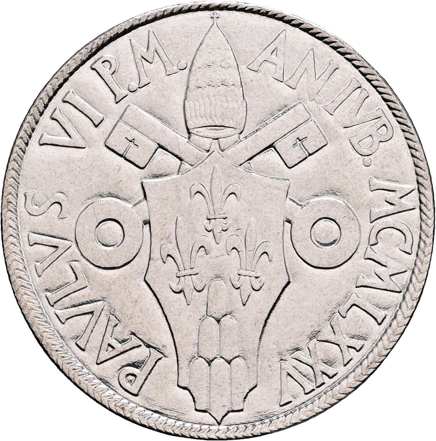 50 Lire Papst Paul VI. 1963-1978 1975 – Rückseite