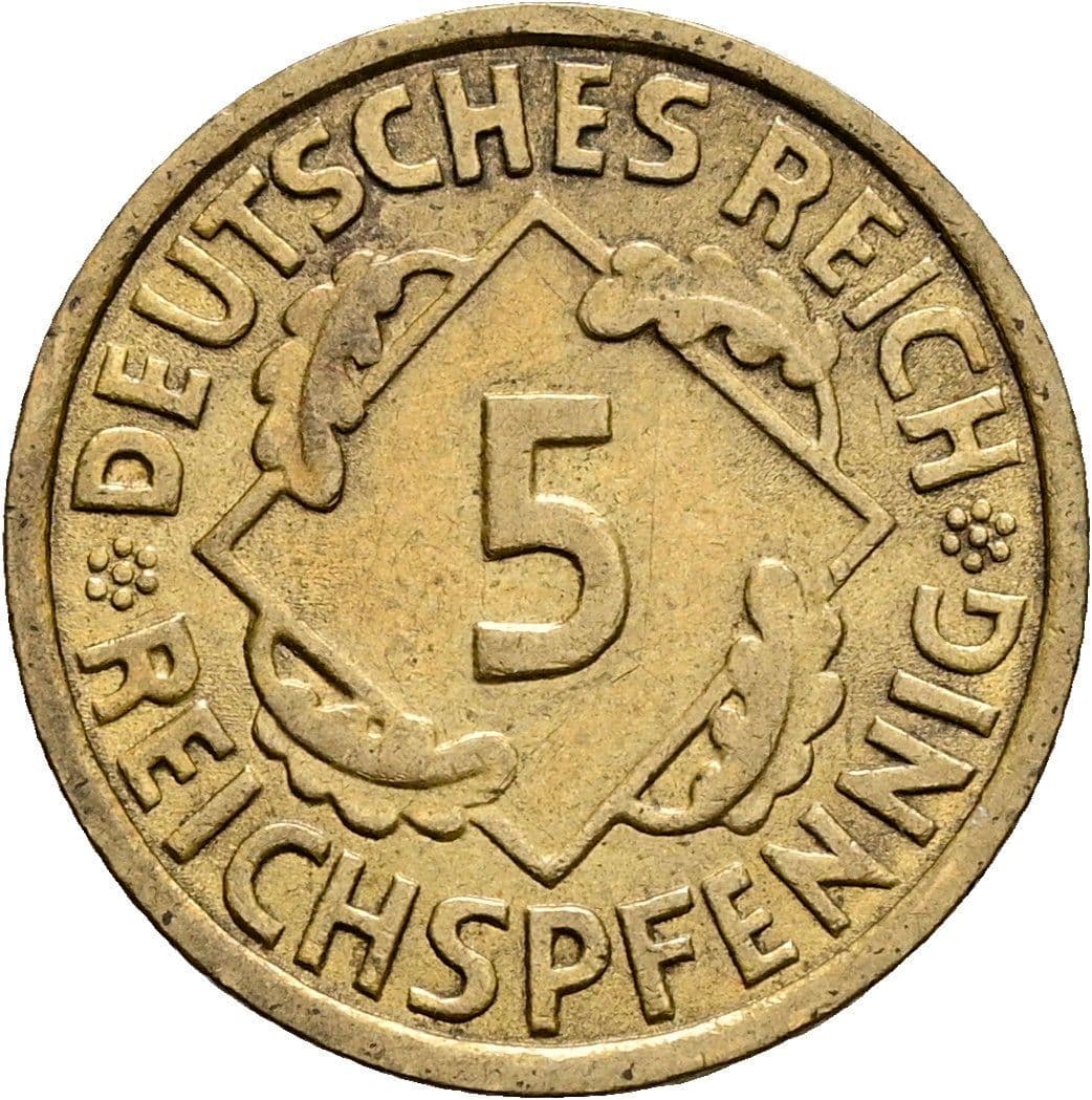 5 Reichspfennig 1936 A – Vorderseite