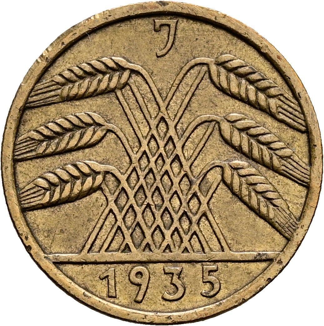 5 Reichspfennig 1935 J – Rückseite