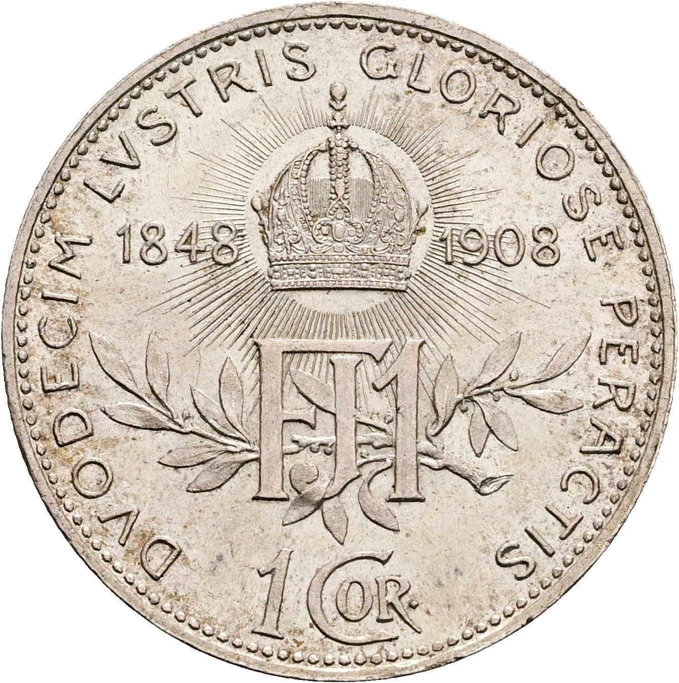 1 Krone Franz Joseph I. 1848-1916 1908 – Rückseite