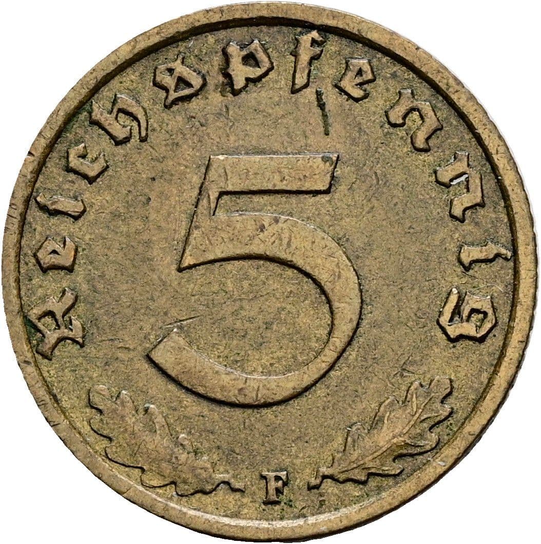 5 Reichspfennig 1938 F – Vorderseite