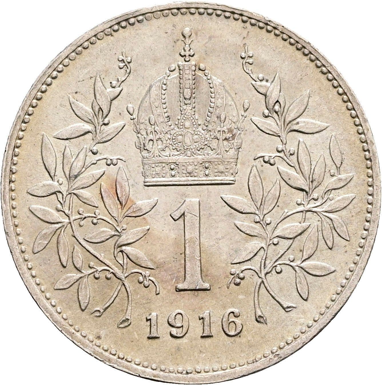 1 Krone Franz Joseph I. 1848-1916 1916 – Rückseite