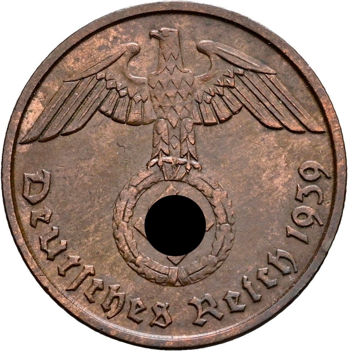 2 Reichspfennig 1939 D – Rückseite