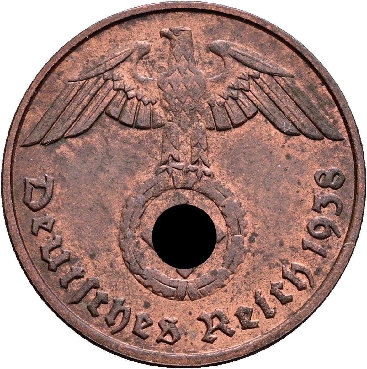 2 Reichspfennig 1938 E – Rückseite
