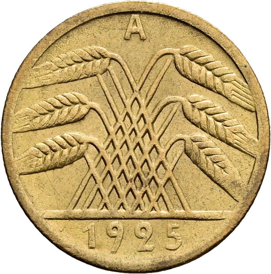 5 Reichspfennig 1925 A – Rückseite