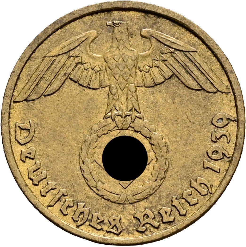 5 Reichspfennig 1939 J – Rückseite