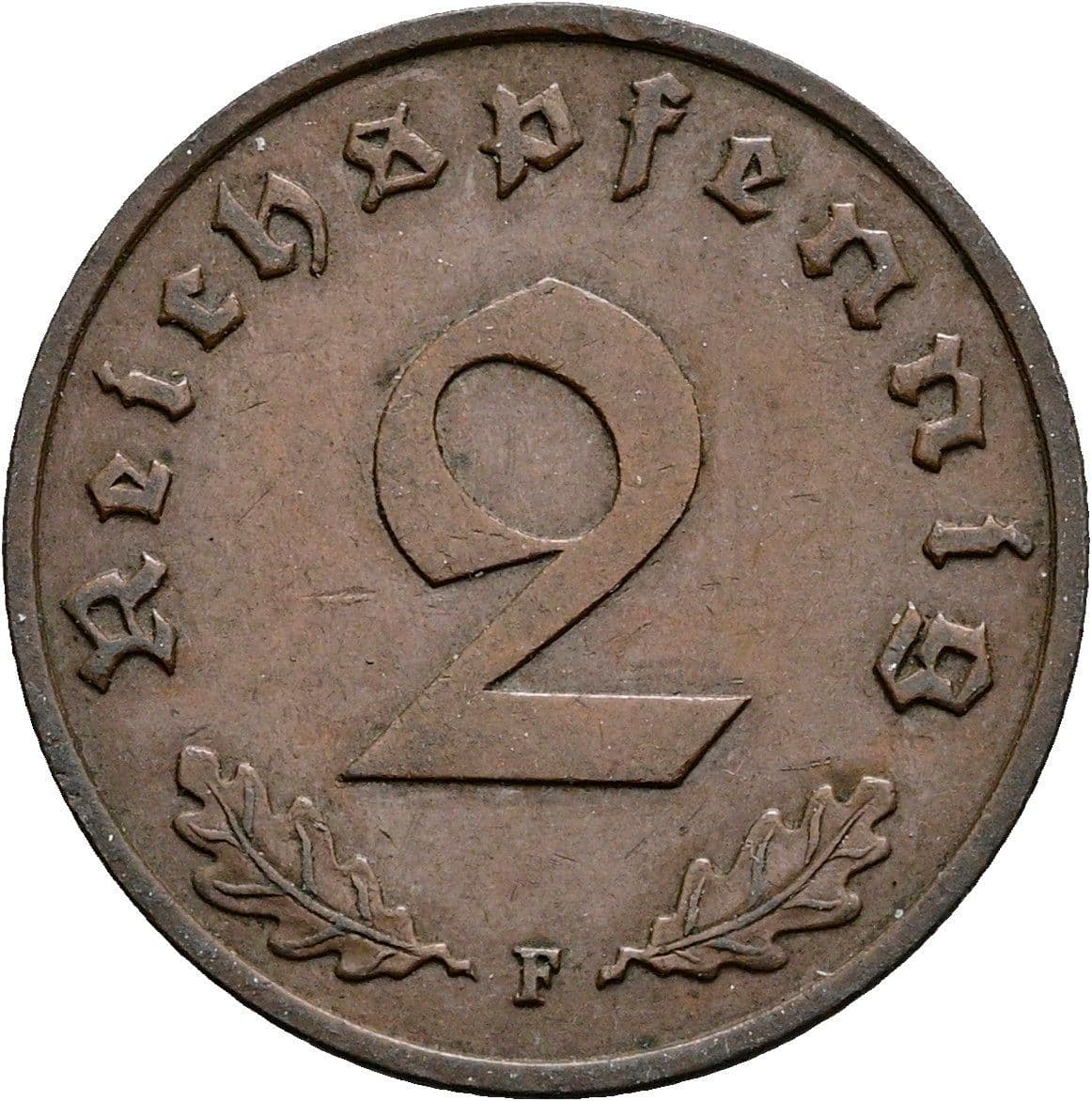 2 Reichspfennig 1939 F – Vorderseite