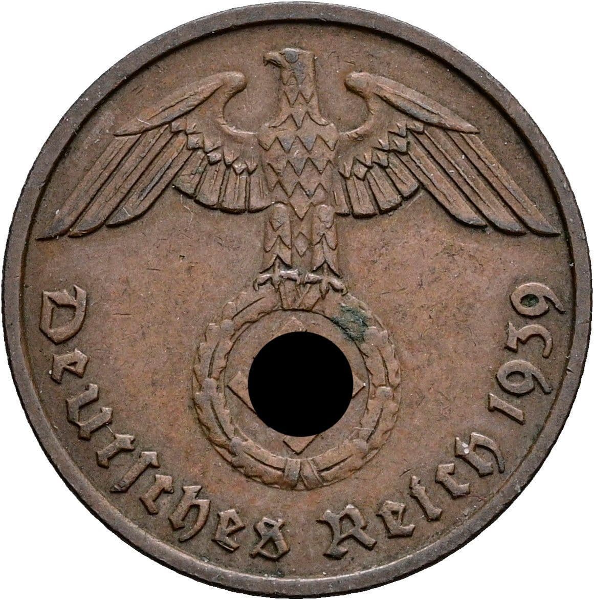 2 Reichspfennig 1939 F – Rückseite