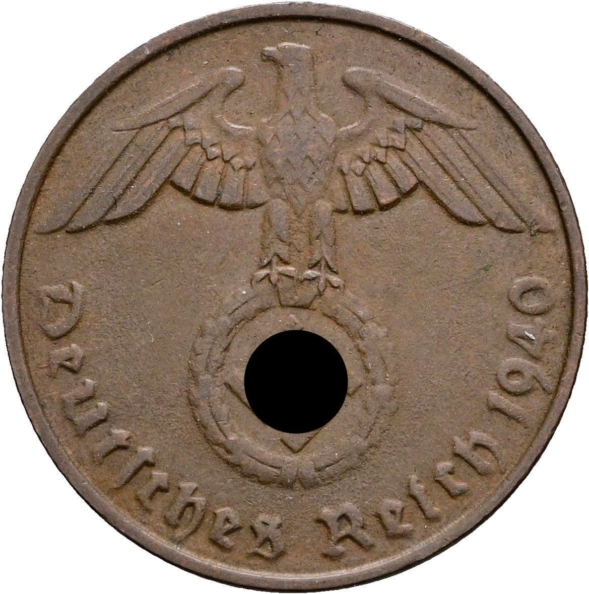 2 Reichspfennig 1940 D – Rückseite
