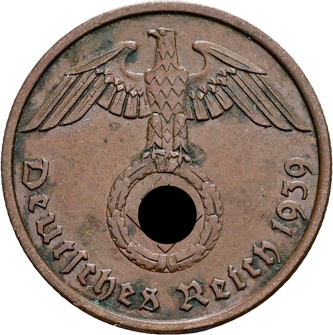 2 Reichspfennig 1939 A – Rückseite
