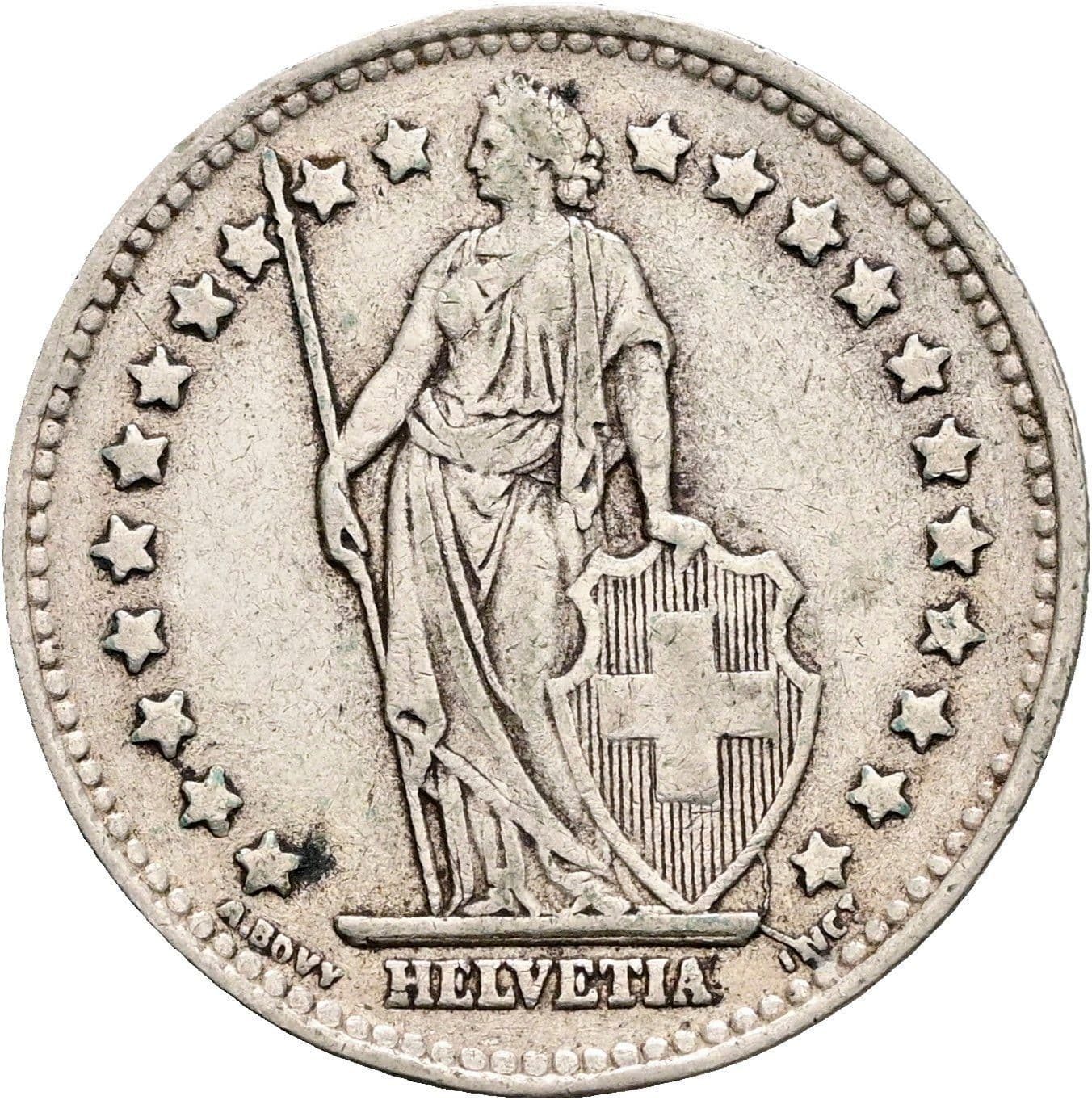 1 Franken 1945 – Rückseite