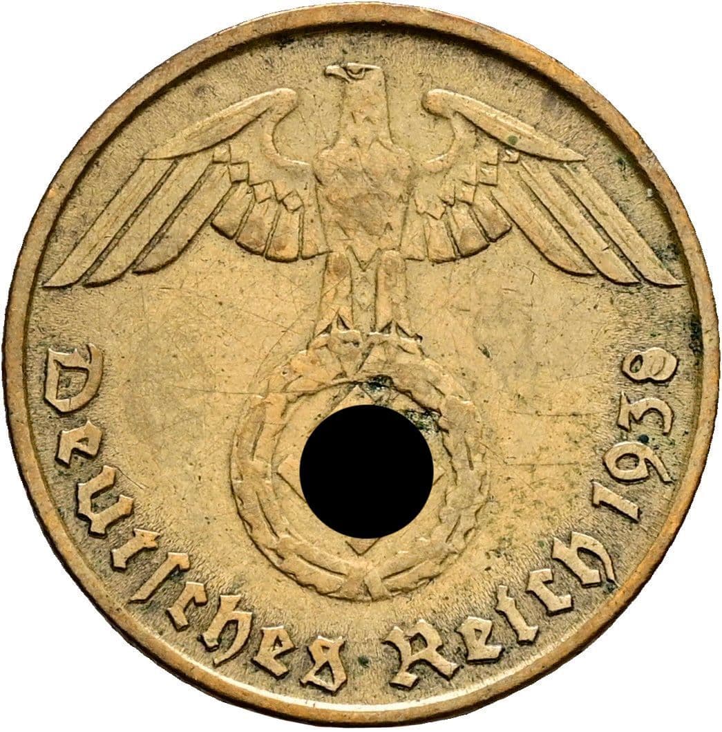 5 Reichspfennig 1938 B – Rückseite